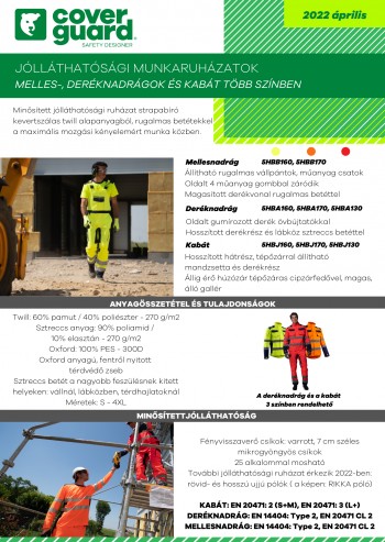 HIBANA jólláthatósági munkaruházat