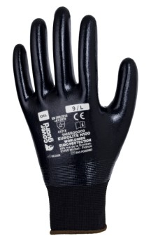 EUROLITE N100 Gloves with full black smooth nitrile coating
