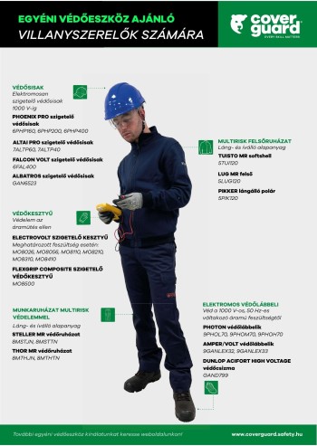 Villanyszerelőknek ajánlott egyéni védőeszközök