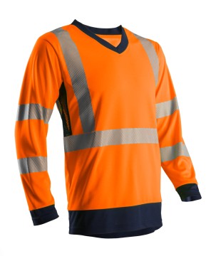 SOMO hosszú ujjú póló - fluo narancssárga